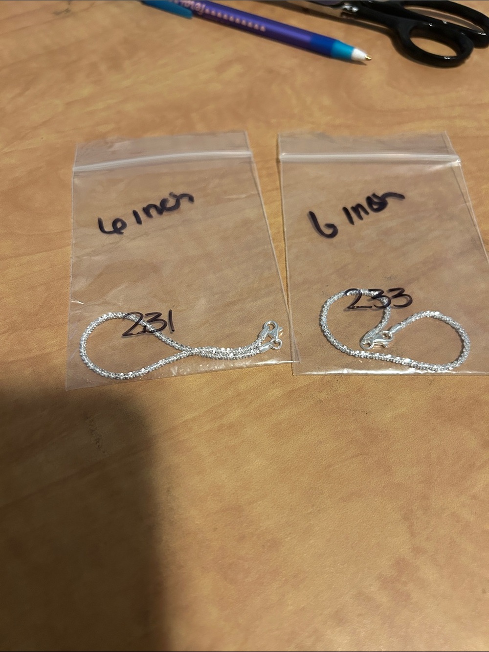 Sterling Silver Rope Chain Bracelet - x2